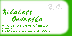 nikolett ondrejko business card